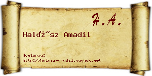Halász Amadil névjegykártya